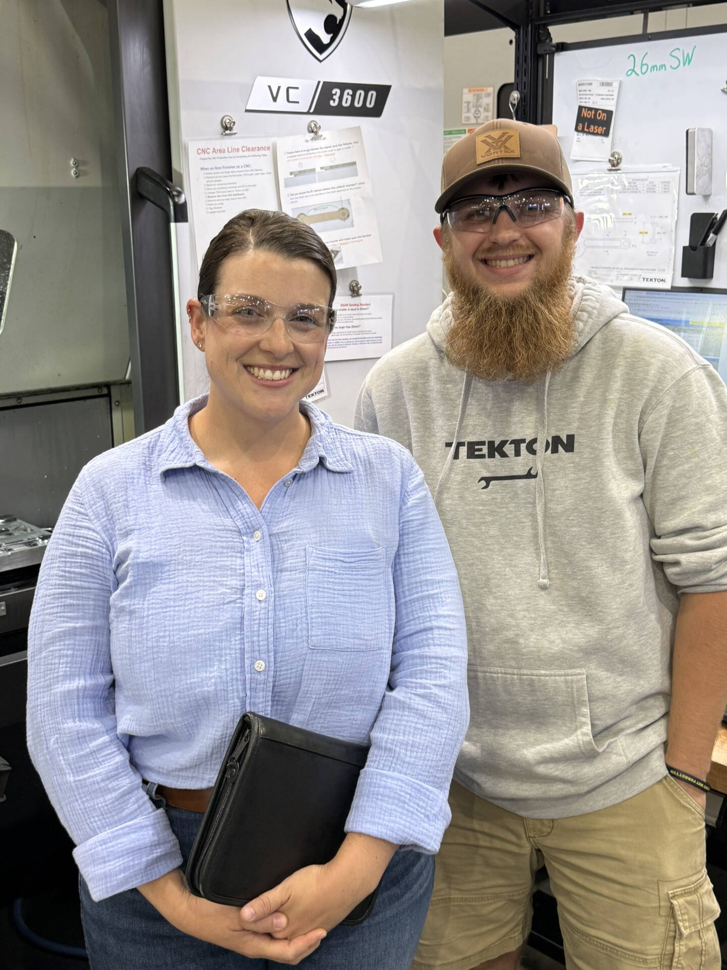 Courtney Aloul of GVSU and Jesse Hager of Tekton